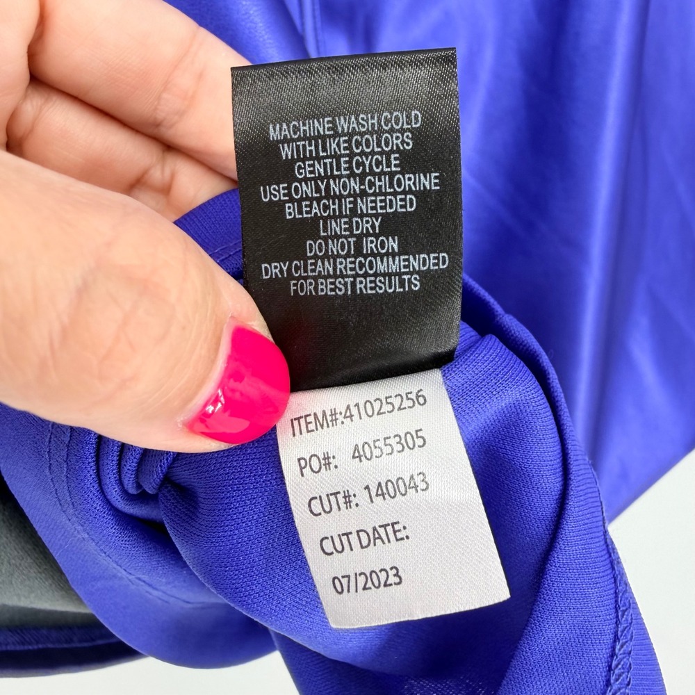 Torrid Mini PU Pencil Skirt In Electric Blue Plus Size 3X Cocktail Moto Party - Picture 11 of 11